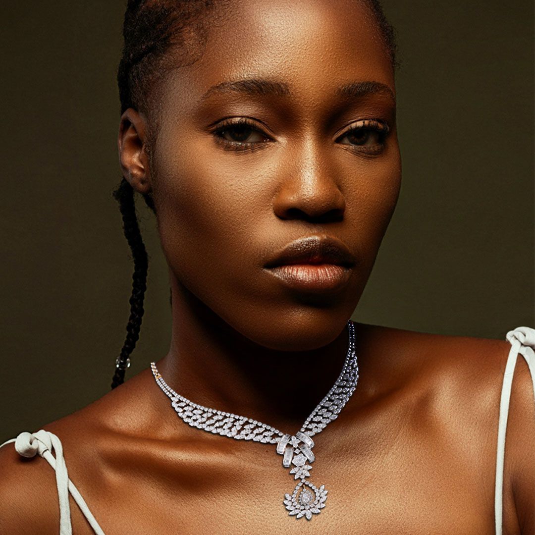 Diverse model for jewelry photography